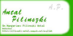 antal pilinszki business card